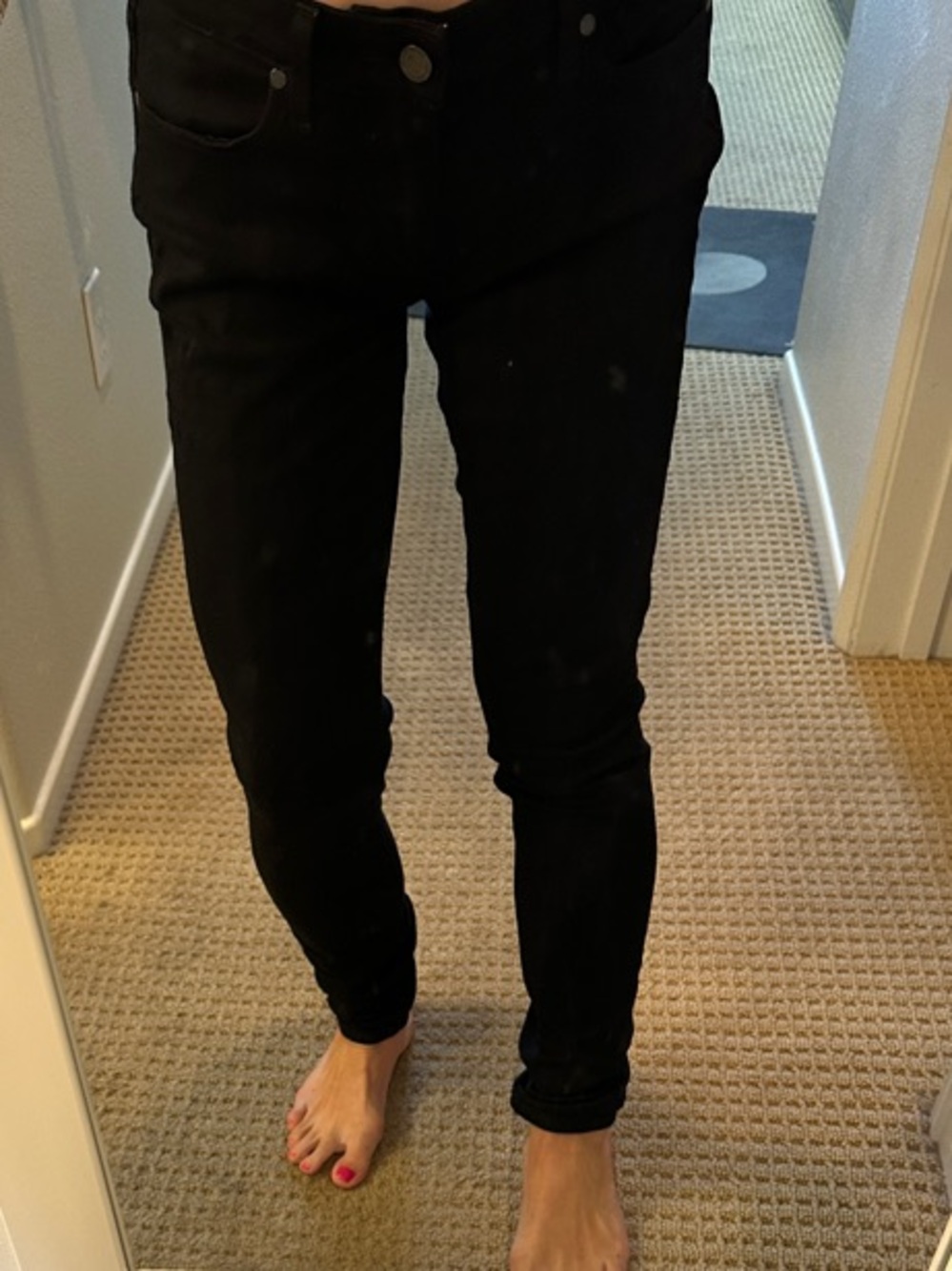 PAIGE Verdugo Ultra Skinny Black Jeans Mid Rise Stretch Size 29